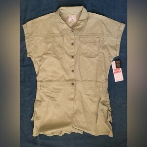 Celebrity Pink Olive Green Cargo Romper Brand New With Tags Size 3X